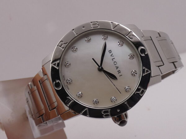 Bulgari Bulgari BBL37S MOP Diamond Dial BOX & PAPERS Anno 2012 Acciaio Automatico