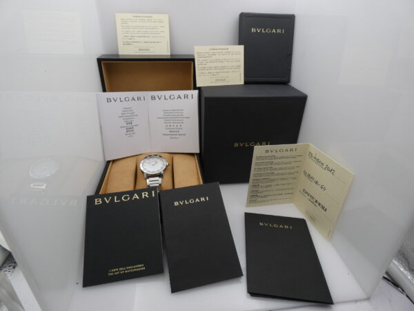 Bulgari Bulgari BBL37S MOP Diamond Dial BOX & PAPERS Anno 2012 Acciaio Automatico