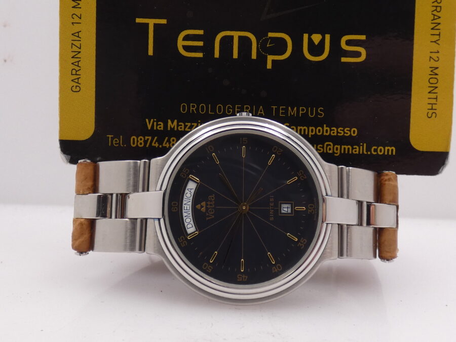 Vetta Sintesi Day-Date NEW OLD STOCK Anni '90s Mai Indossato Acciaio - immagine 2