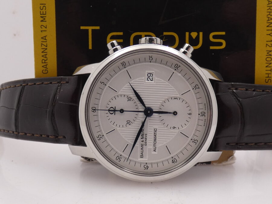 Cronografo Baume & Mercier Classima XL 65560 BOX & PAPERS Acciaio Automatico ANNO 2011 - immagine 2