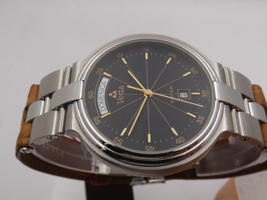 Vetta Sintesi Day-Date NEW OLD STOCK Anni '90s Mai Indossato Acciaio