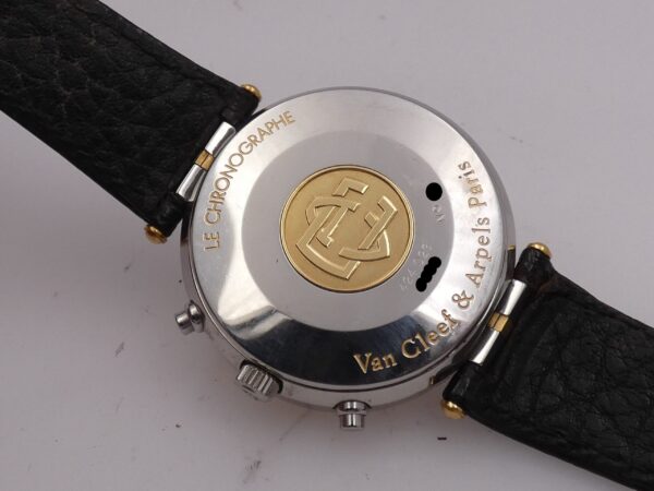 Van Cleef & Arpels Le Chronogrphe 424.023 Automatico Cal JLC 889 Acciaio & Oro 18 Kt WITH BOX ANNI '80s