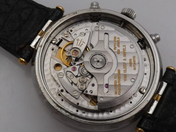 Van Cleef & Arpels Le Chronogrphe 424.023 Automatico Cal JLC 889 Acciaio & Oro 18 Kt WITH BOX ANNI '80s