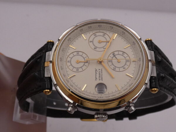 Van Cleef & Arpels Le Chronogrphe 424.023 Automatico Cal JLC 889 Acciaio & Oro 18 Kt WITH BOX ANNI '80s
