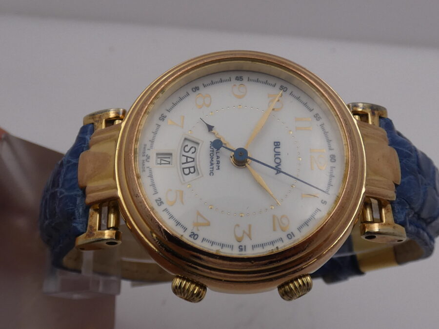 Bulova Alarm Day-Date 4.049.0.0 Oro 18 Kt Gold Filled Automatico ANNI '90s - immagine 3