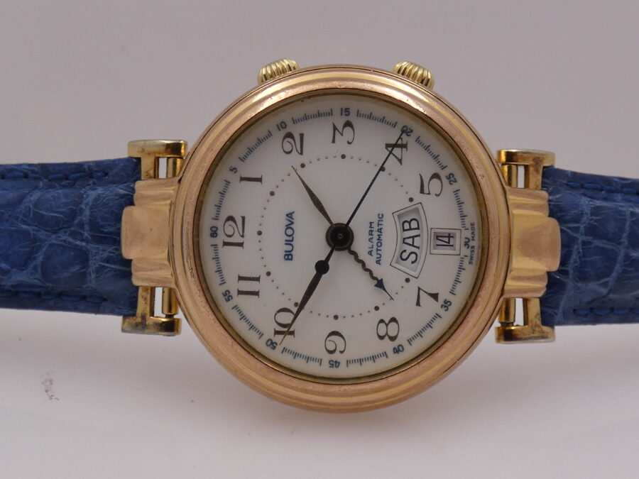 Bulova Alarm Day-Date 4.049.0.0 Oro 18 Kt Gold Filled Automatico ANNI '90s - immagine 4