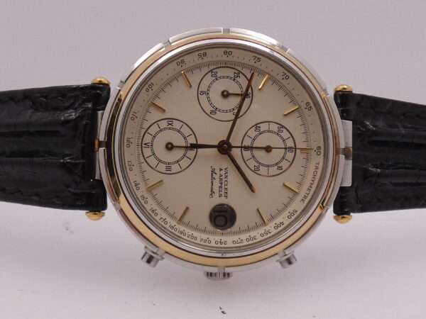 Van Cleef & Arpels Le Chronogrphe 424.023 Automatico Cal JLC 889 Acciaio & Oro 18 Kt WITH BOX ANNI '80s