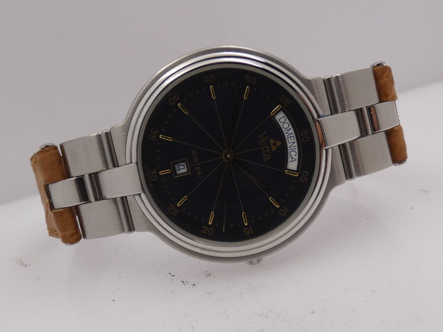 Vetta Sintesi Day-Date NEW OLD STOCK Anni '90s Mai Indossato Acciaio - immagine 7