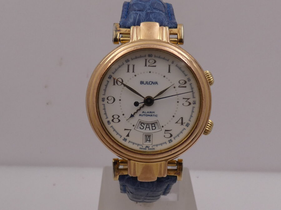 Bulova Alarm Day-Date 4.049.0.0 Oro 18 Kt Gold Filled Automatico ANNI '90s - immagine 8