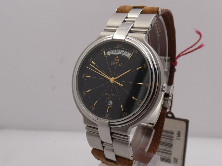 Vetta Sintesi Day-Date NEW OLD STOCK Anni '90s Mai Indossato Acciaio - immagine 9