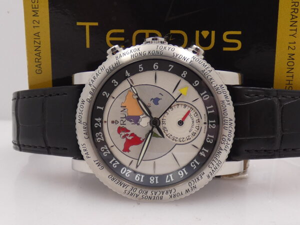 Corum Classical GMT Worldtimer 983.201.20 BOX & PAPERS Acciaio Automatico ANNO 2006