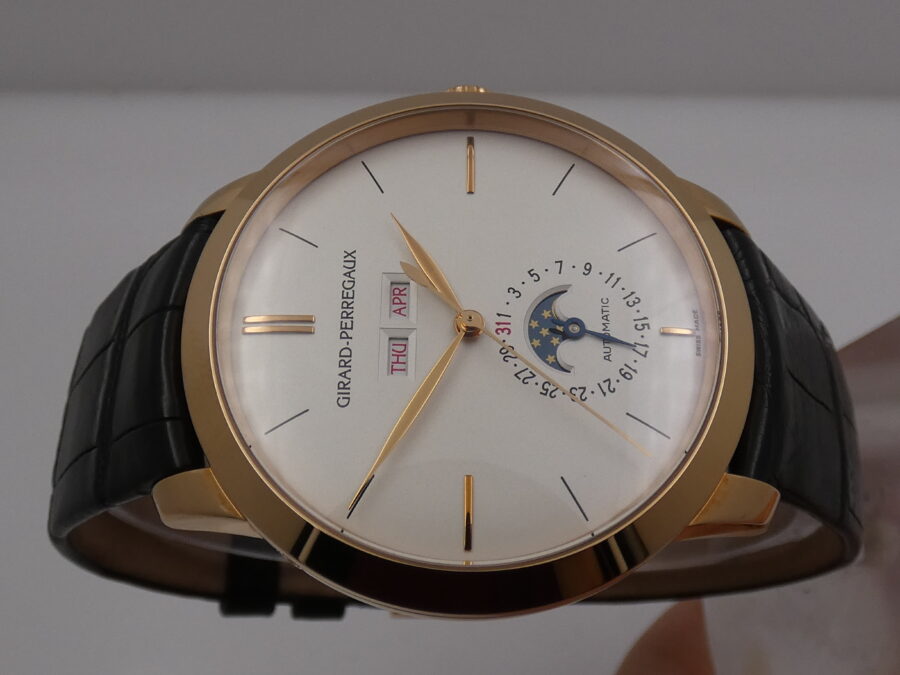 Girard Perregaux 1966 Full Calendar Moonphases 49535 Oro Rosa 18 Kt BOX & PAPERS Like New Anno 2008
