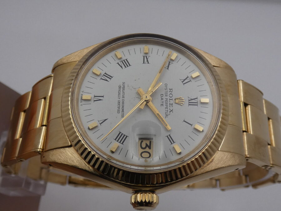 Rolex Oyster Perpetual Date 1503 Oro Massiccio 18 Kt ANNO 1973 With Box Automatico