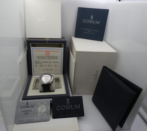 Corum Classical GMT Worldtimer 983.201.20 BOX & PAPERS Acciaio Automatico ANNO 2006
