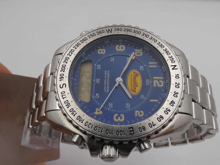 Cronografo Breitling Pluton Academy A51038 LIMITED EDITION ANNI '90s Acciaio Braccialato - immagine 3