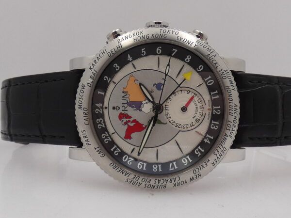 Corum Classical GMT Worldtimer 983.201.20 BOX & PAPERS Acciaio Automatico ANNO 2006