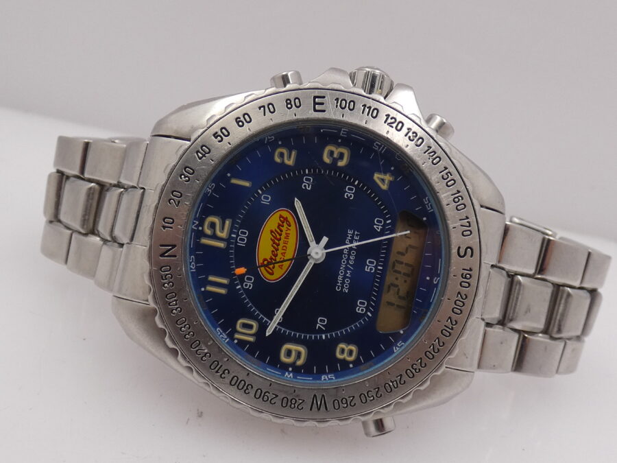 Cronografo Breitling Pluton Academy A51038 LIMITED EDITION ANNI '90s Acciaio Braccialato - immagine 4