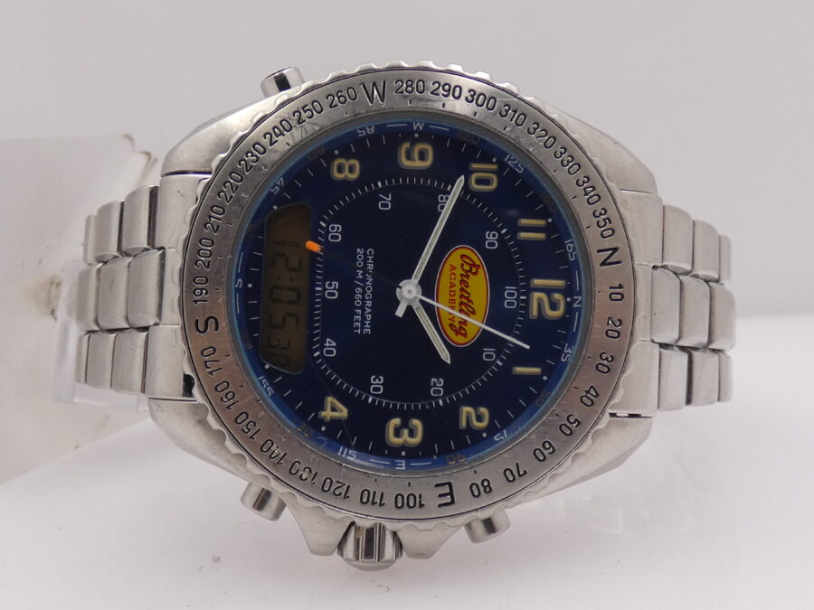 Cronografo Breitling Pluton Academy A51038 LIMITED EDITION ANNI '90s Acciaio Braccialato - immagine 5