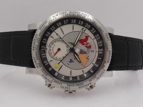 Corum Classical GMT Worldtimer 983.201.20 BOX & PAPERS Acciaio Automatico ANNO 2006