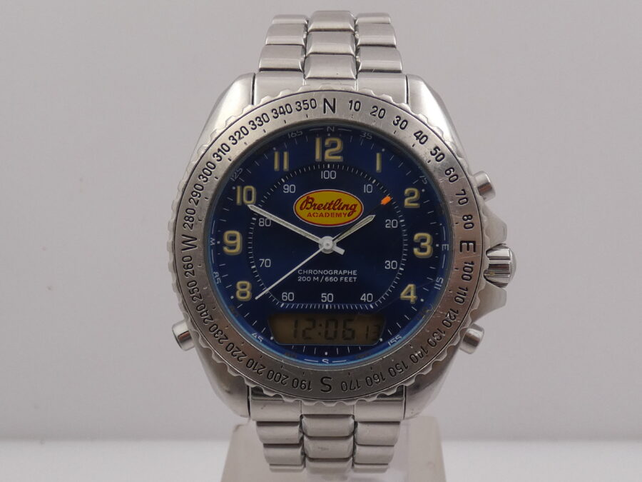 Cronografo Breitling Pluton Academy A51038 LIMITED EDITION ANNI '90s Acciaio Braccialato - immagine 6