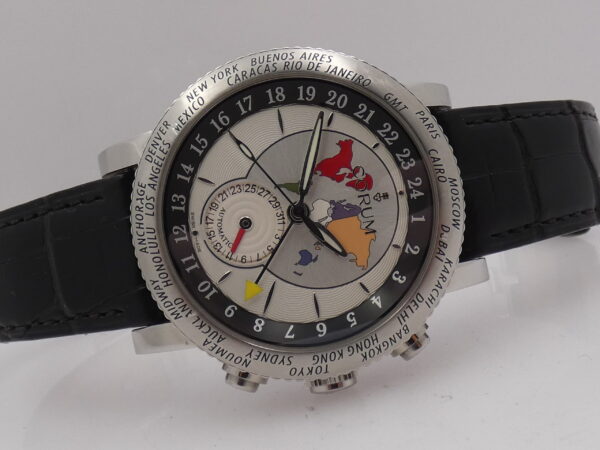 Corum Classical GMT Worldtimer 983.201.20 BOX & PAPERS Acciaio Automatico ANNO 2006