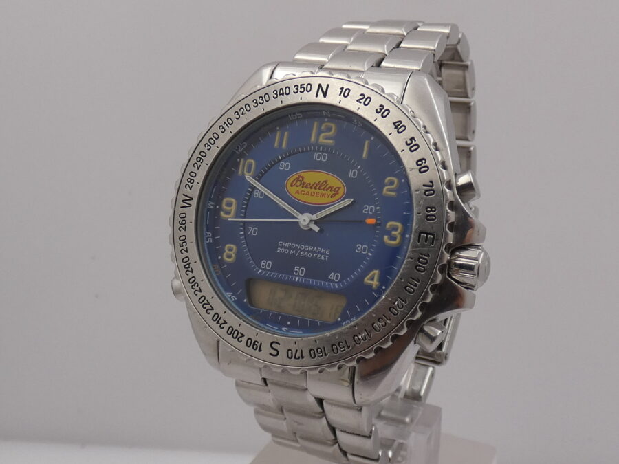 Cronografo Breitling Pluton Academy A51038 LIMITED EDITION ANNI '90s Acciaio Braccialato - immagine 7