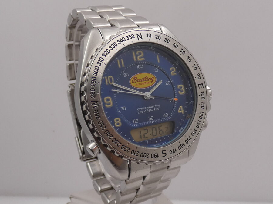 Cronografo Breitling Pluton Academy A51038 LIMITED EDITION ANNI '90s Acciaio Braccialato - immagine 8