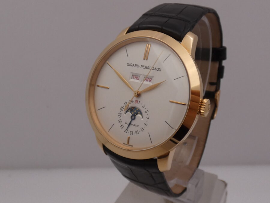 Girard Perregaux 1966 Full Calendar Moonphases 49535 Oro Rosa 18 Kt BOX & PAPERS Like New Anno 2008 - immagine 8