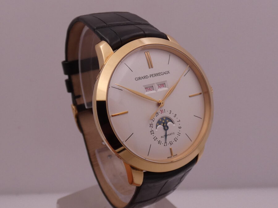 Girard Perregaux 1966 Full Calendar Moonphases 49535 Oro Rosa 18 Kt BOX & PAPERS Like New Anno 2008 - immagine 9