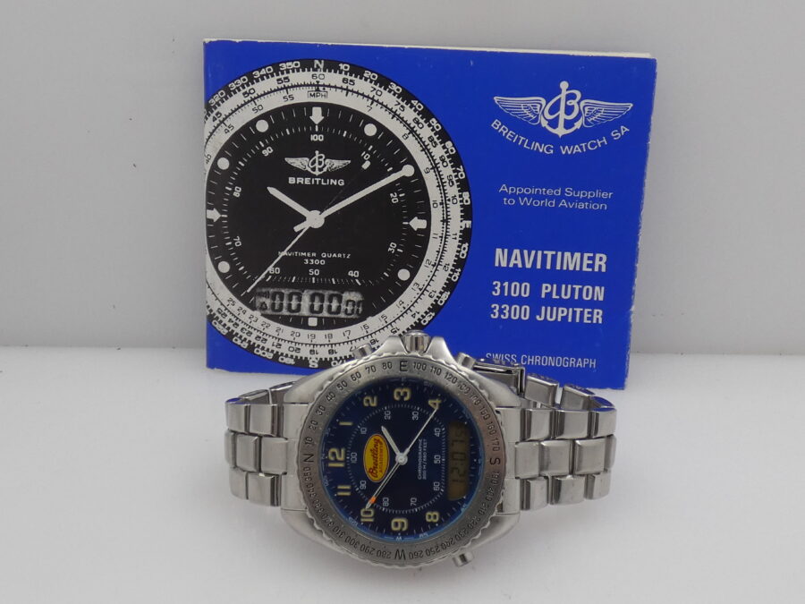 Cronografo Breitling Pluton Academy A51038 LIMITED EDITION ANNI '90s Acciaio Braccialato - immagine 10
