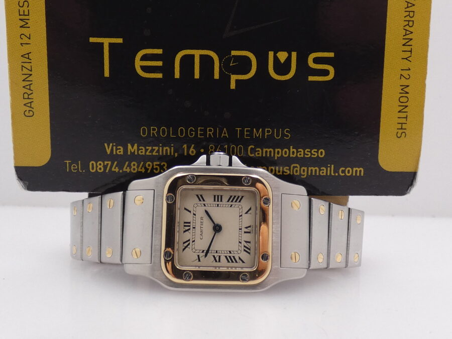 Cartier Santos Lady 166930 Acciaio & Oro 18 Kt WITH BOX ANNI '90s - immagine 2