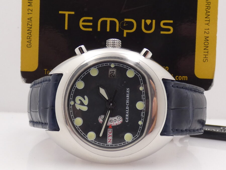 Gerald Charles Renaissance WorldTime GC11 NEW OLD STOCK Automatico Acciaio ANNI '2000s - immagine 2