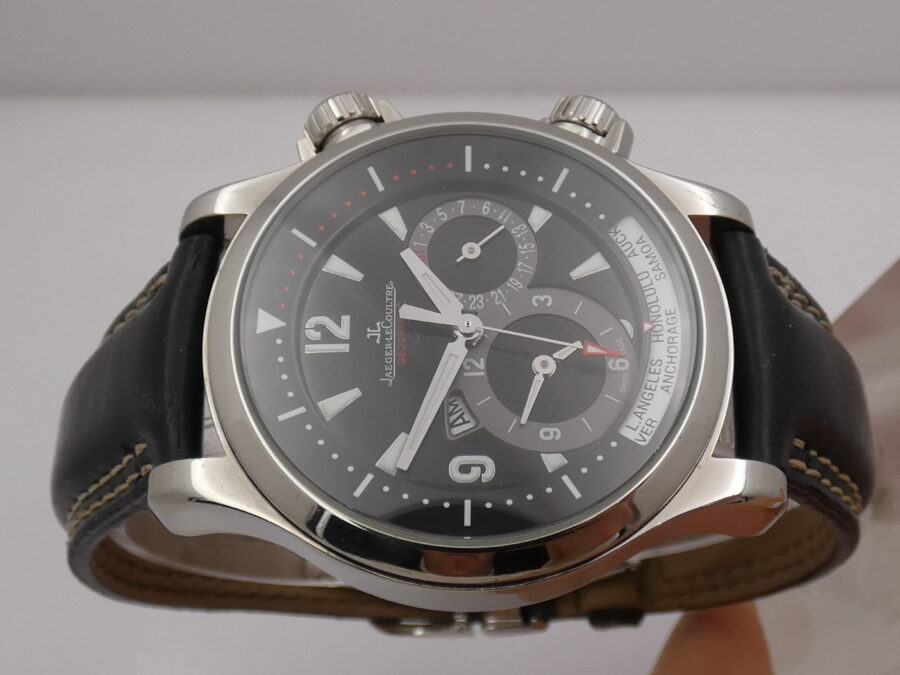 Jaeger LeCoultre Master Compressor Geographic 146.8.83/1 Automatico Acciaio WITH BOX ANNI '2000s