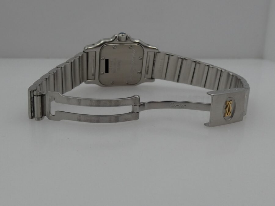 Cartier Santos Lady 166930 Acciaio & Oro 18 Kt WITH BOX ANNI '90s - immagine 11