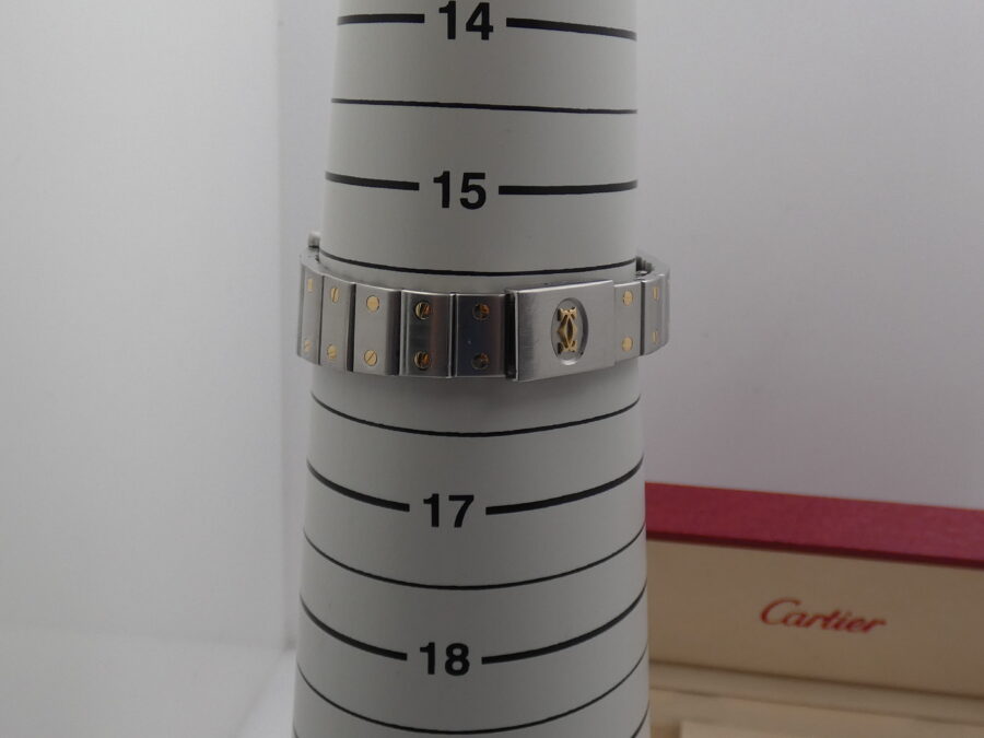 Cartier Santos Lady 166930 Acciaio & Oro 18 Kt WITH BOX ANNI '90s - immagine 13