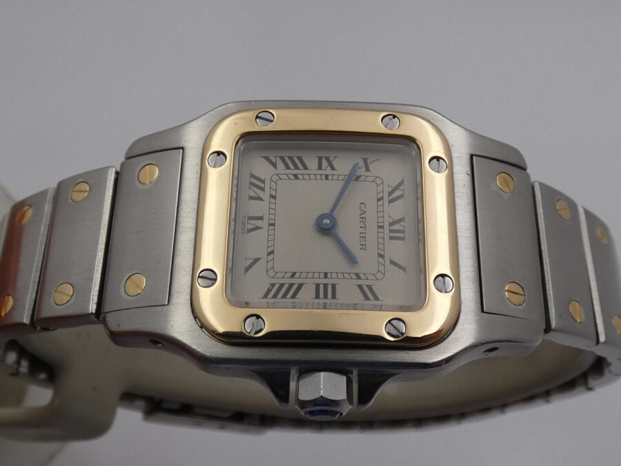 Cartier Santos Lady 166930 Acciaio & Oro 18 Kt WITH BOX ANNI '90s - immagine 3