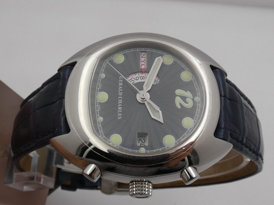 Gerald Charles Renaissance WorldTime GC11 NEW OLD STOCK Automatico Acciaio ANNI '2000s - immagine 3