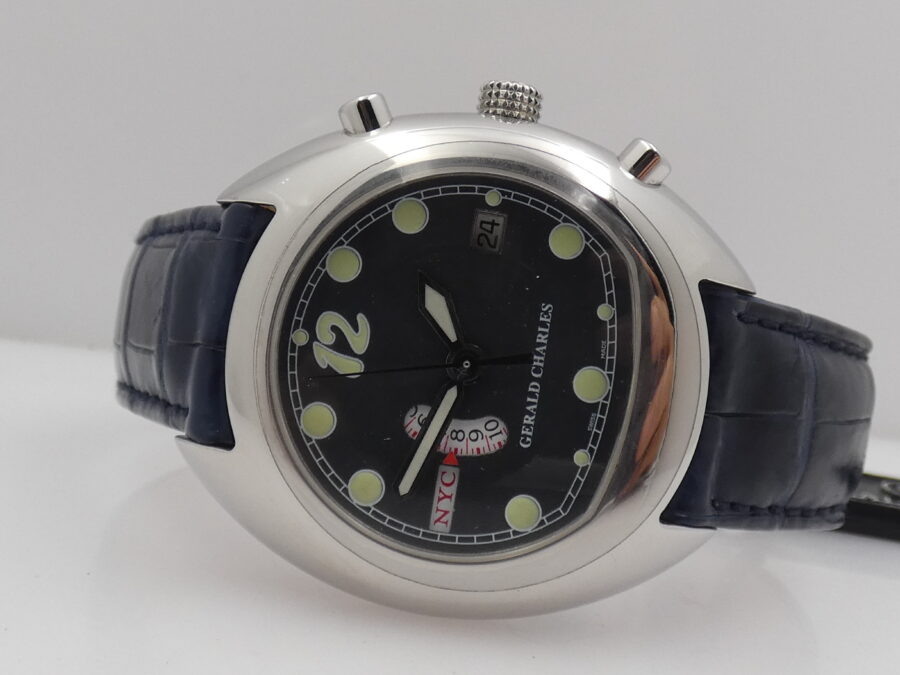 Gerald Charles Renaissance WorldTime GC11 NEW OLD STOCK Automatico Acciaio ANNI '2000s - immagine 5