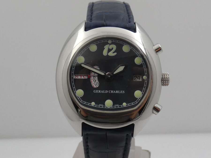 Gerald Charles Renaissance WorldTime GC11 NEW OLD STOCK Automatico Acciaio ANNI '2000s - immagine 7