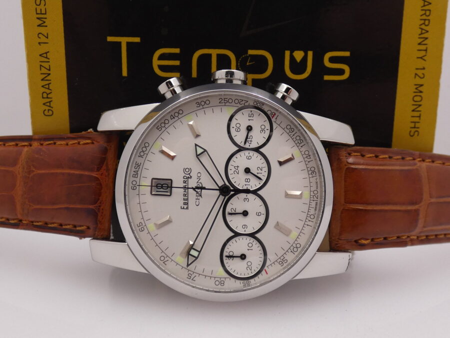 Cronografo Eberhard Chrono4 31041 Acciaio Automatico TOP CONDITION ANNI '2000s - immagine 2