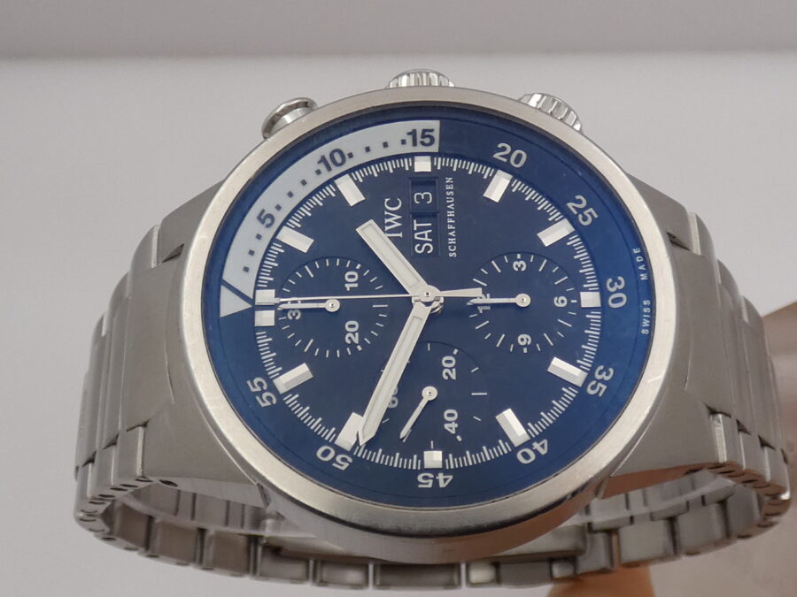Cronografo IWC Aquatimer Day-Date 3719 Automatic Acciaio WITH BOX Braccialato ANNI '2000s