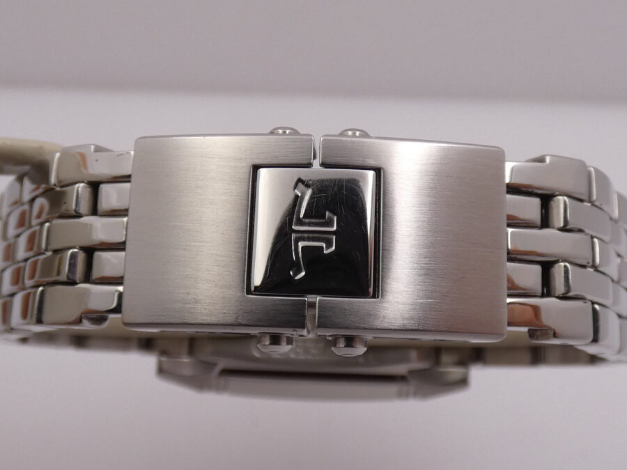 Jaeger LeCoultre Gran Sport Reverso Dual Time Night&Day 296.8.74 Diamond Bezel Carica Manuale Acciaio - immagine 13