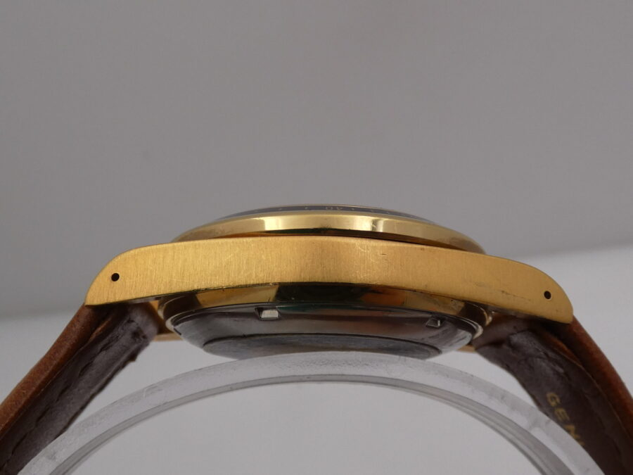 Cronografo Agir Watch Tricompax Automatic Date NEW OLD STOCK Mai Indossato 18 Kt Gold Filled - immagine 13