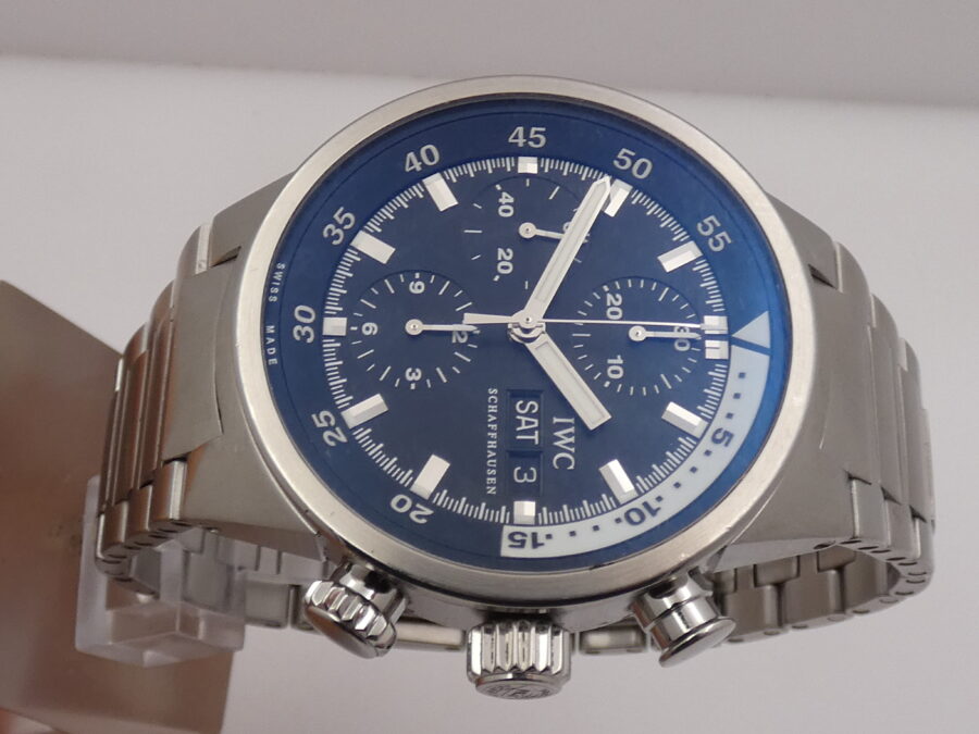 Cronografo IWC Aquatimer Day-Date 3719 Automatic Acciaio WITH BOX Braccialato ANNI '2000s - immagine 3