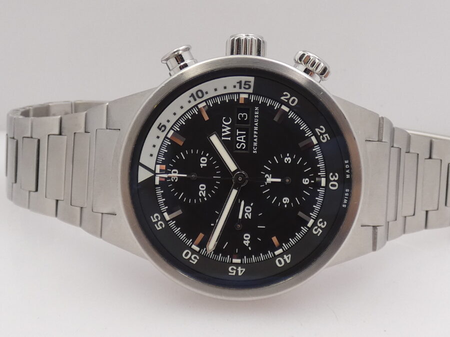 Cronografo IWC Aquatimer Day-Date 3719 Automatic Acciaio WITH BOX Braccialato ANNI '2000s - immagine 4