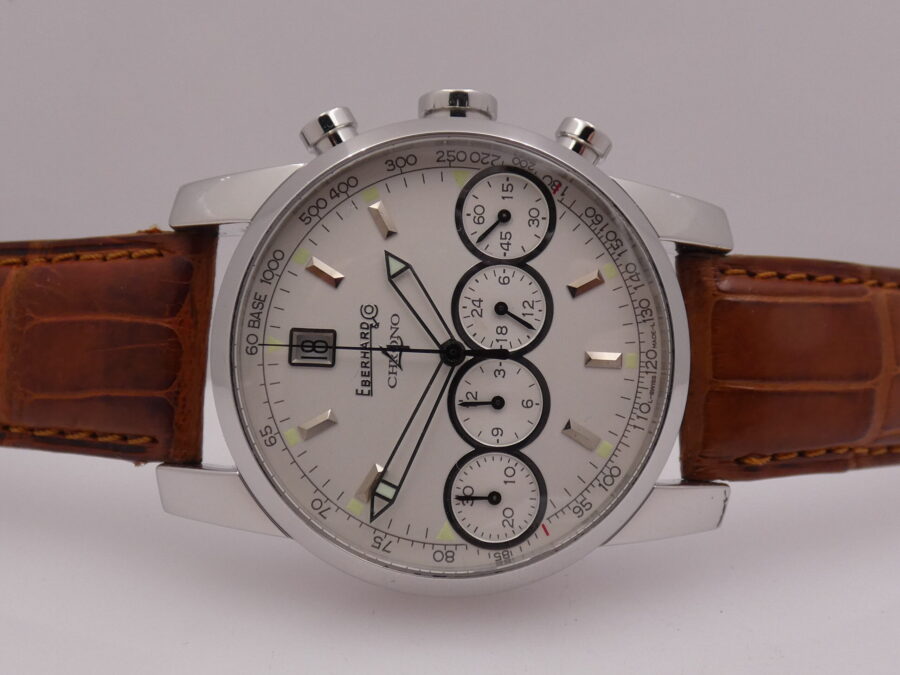 Cronografo Eberhard Chrono4 31041 Acciaio Automatico TOP CONDITION ANNI '2000s - immagine 4