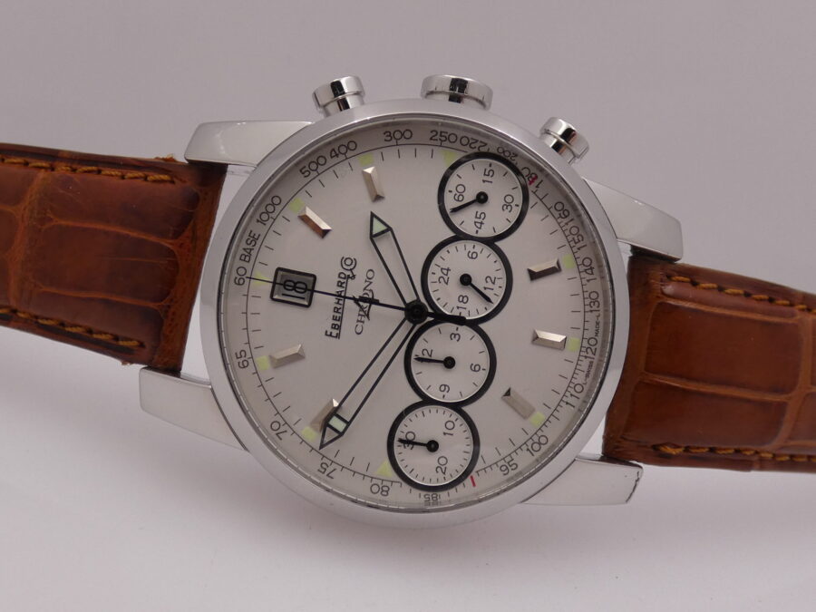 Cronografo Eberhard Chrono4 31041 Acciaio Automatico TOP CONDITION ANNI '2000s - immagine 5