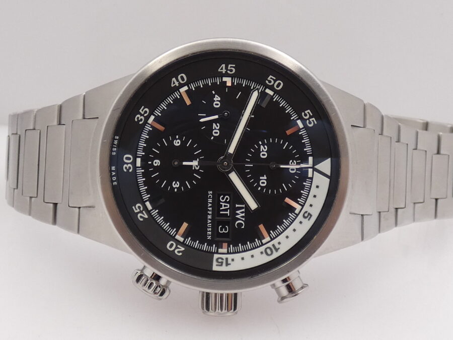 Cronografo IWC Aquatimer Day-Date 3719 Automatic Acciaio WITH BOX Braccialato ANNI '2000s - immagine 5
