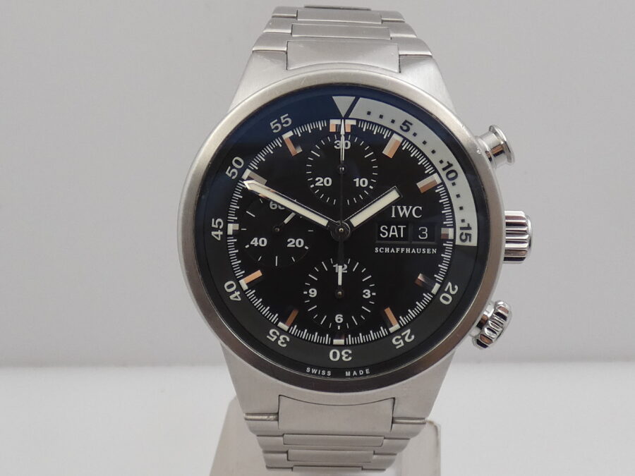 Cronografo IWC Aquatimer Day-Date 3719 Automatic Acciaio WITH BOX Braccialato ANNI '2000s - immagine 6