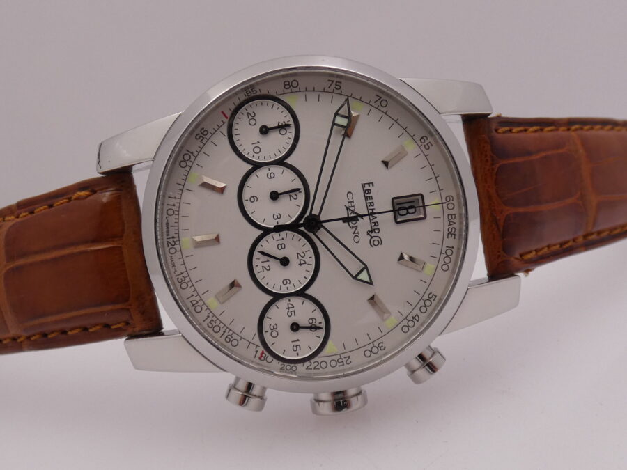 Cronografo Eberhard Chrono4 31041 Acciaio Automatico TOP CONDITION ANNI '2000s - immagine 7